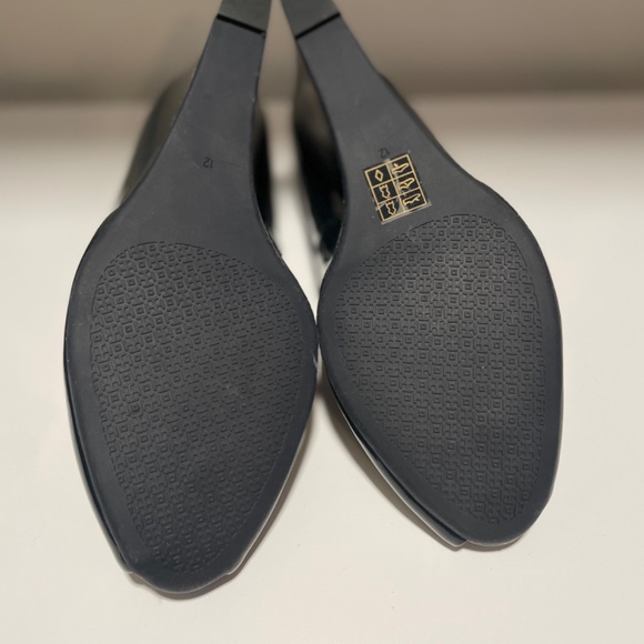 Tory Burch Patent Leather Wedge (Navy) - Picture 2 of 3